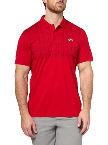 Lacoste Men's Tennis x Novak Djokovic Polo, Red, Large