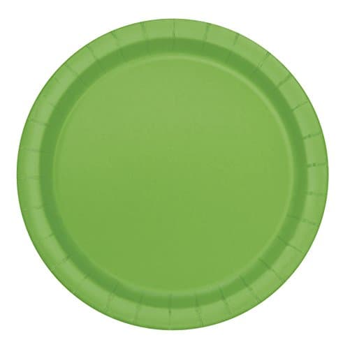 Lime Green Solid Round Paper Dinner Plates - 9" (Pack of 16) - Elegant & Durable Plates for Parties, Weddings & Events