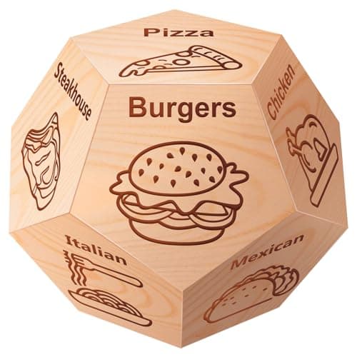 Valentines Day Gifts for Him Her, Winzwon Date Night Food Decision Dice, Anniversary Birthday Wedding Couples Gifts for Men Women Boyfriend Girlfriend, Fathers Day Christmas Stocking Stuffers