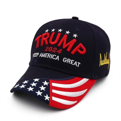 Trump 2024 Hat, Donald Trump 2024 MAGA Hat Embroidery Adjustable Keep America Great Baseball Cap