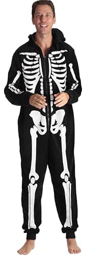 #followme M6259-NEW-L Skeleton Adult Onesie Costume