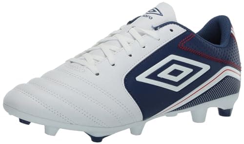 Umbro Men's Classico 12 FG Soccer Cleat, White/Blue/Red, 8