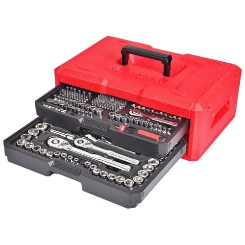 CRAFTSMAN Mechanics Tool Set, 256-Piece Hand Tool and Socket Set with 72-tooth Low Profile Ratchet and 2-Drawer Tool Box (CMMT45256)