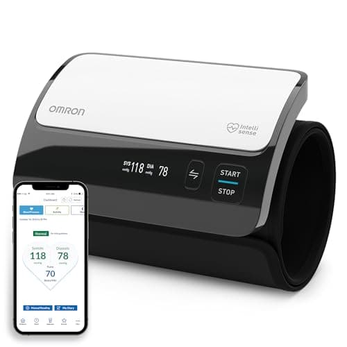 OMRON Evolv Bluetooth Wireless Upper Arm Blood Pressure Monitor - Clinically Validated Blood Pressure Arm Cuff - One-Piece Portable Monitor
