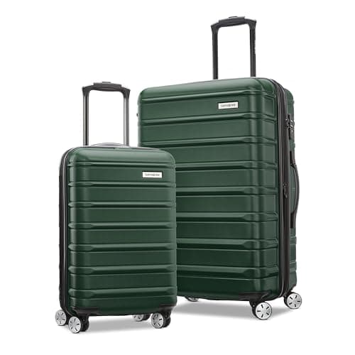 Samsonite Omni 2 Hardside Expandable Luggage with Spinner Wheels, 2-Piece Set (19/24), Emerald Green