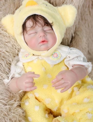 Best Baby Dolls #10 from Cloveray Cloveray Reborn Baby Doll, 24 Inch Realistic Soft Body Newborn Bebe with Yellow Duck Outfit, Lifelike Baby Dolls That Look Real for Girls Ages 3+, Comforting Companion, Pretend Play, Collectible Gift