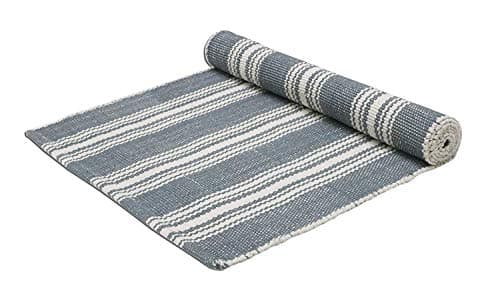The Home Talk Handmade Yoga Exercise Mat Topper | Workout Mats for Pilates, Yoga & Fitness | Eco-Friendly | Cotton Weave | Aerobics Stretching Placemats | Gym Runner | 2’ x 6’ | Stripe Grey Store