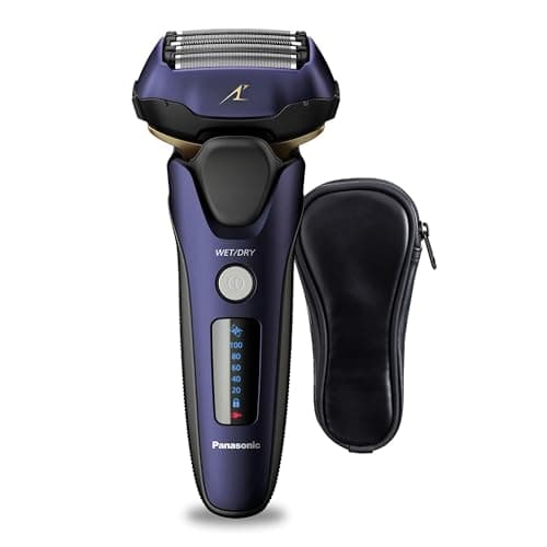 Panasonic ARC5 Electric Razor for Men with Pop-up Trimmer, Wet Dry 5-Blade Electric Shaver with Intelligent Shave Sensor and 16D Flexible Pivoting Head - ES-ALV6HA (Navy)