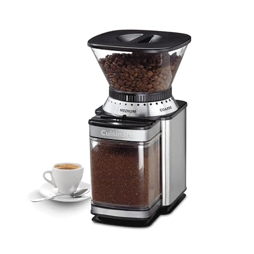 Cuisinart Coffee Grinder, Electric One-Touch Automatic Burr Coffee Grinder with 18-Position Grind Selector, Cup Size Selector for 4 – 18 Cups, DBM-8P1, Black Stainless