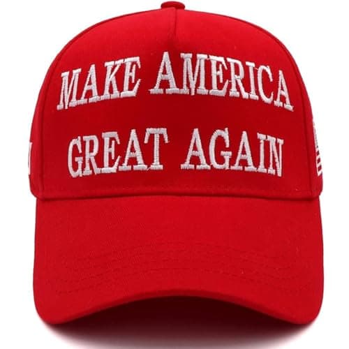 MAGA Hat 45-47 Make America Great Again Donald Trump with USA Flag Cap Adjustable 2024 Keep America Great Baseball Hat (Cotton, Red 45-47)