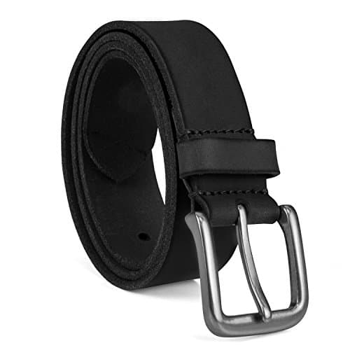 Timberland Men's 35mm Classic Buckle Jean Leather Belts, Black, 36