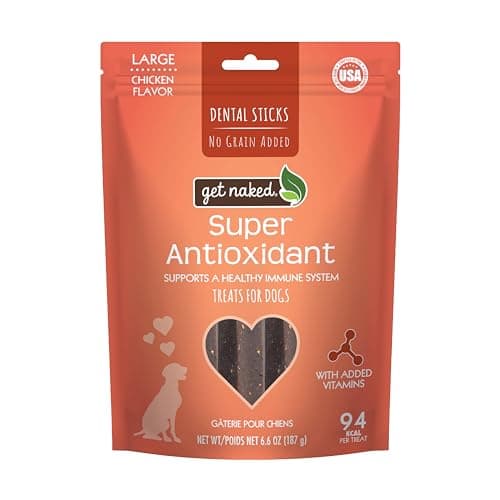 Get Naked Grain Free 1 Pouch 6.6 Oz Super Antioxidant Dental Chew Sticks, Large