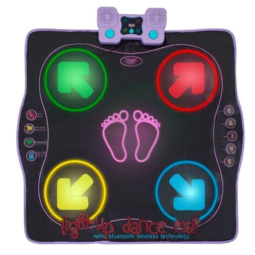 Kidzlane Electronic Dance Mat for Kids 8-12, Wireless Kids' Dance Pad with Bluetooth/AUX, Built-in Music, 5 Challenge Levels, 4 Modes - Interactive Toys for Children, Ages 6 and Up