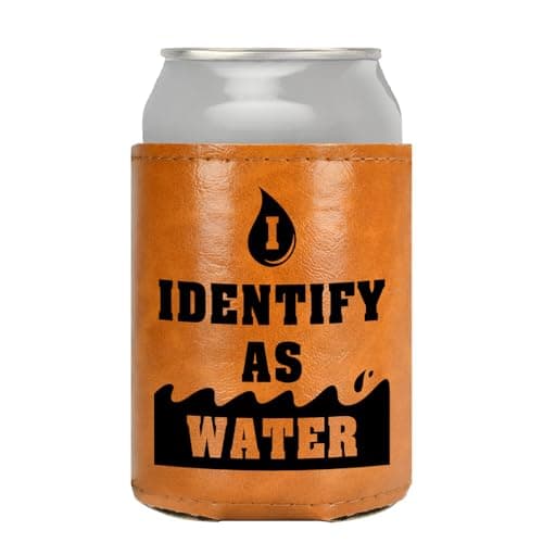 Valentines Day Gifts for Him Dad Leather Can Cooler: Fathers Day White Elephant Gifts Christmas Stocking Stuffers for Men Women Her Girlfriend Boyfriend Husband Wife Anniversary Birthday Gag Funny