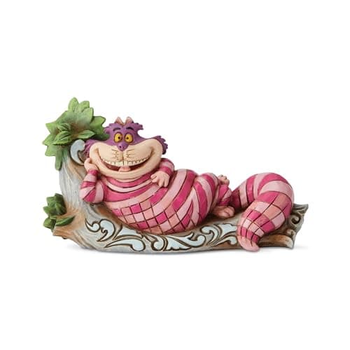 Enesco Disney Traditions by Jim Shore Alice in Wonderland Cheshire Cat on Tree Figurine, 2.72 Inch, Multicolor