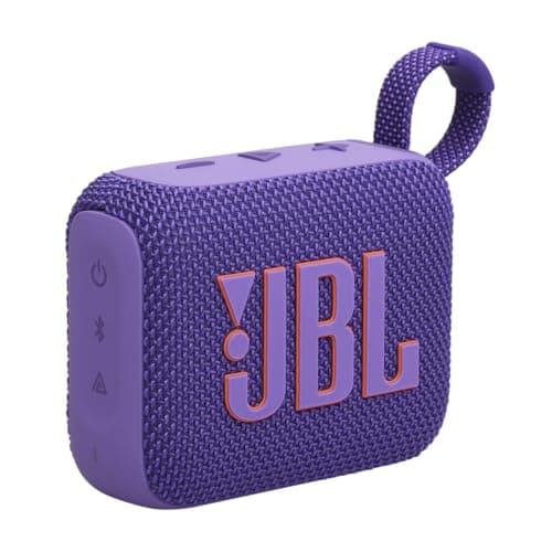 JBL Go 4 - Ultra-Portable, Waterproof and Dustproof Bluetooth Speaker, Big JBL Pro Sound with Punchy bass, 7-Hour Built-in Battery, Made in Part with Recycled Materials (Purple)