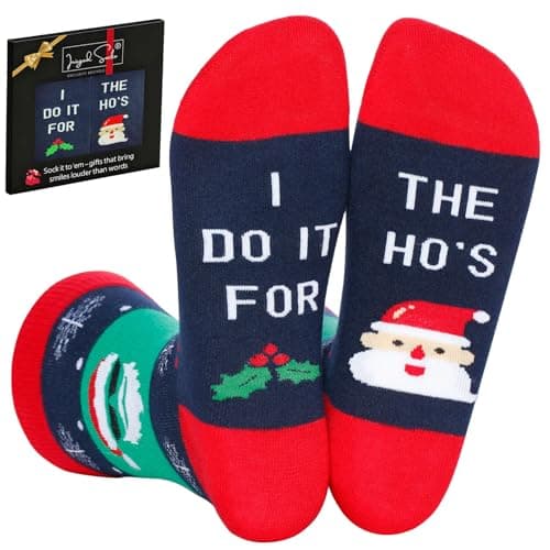 IRISGOD Funny Christmas Socks for Men & Women - Novelty Xmas Gifts - Cool Stocking Stuffers