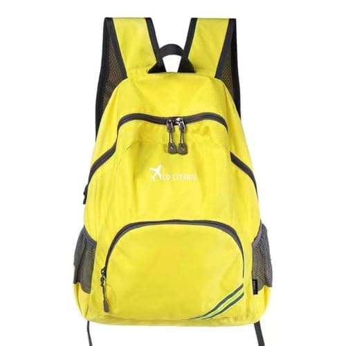 Geboldil Men's and women's waterproof backpack traveling backpack yellow