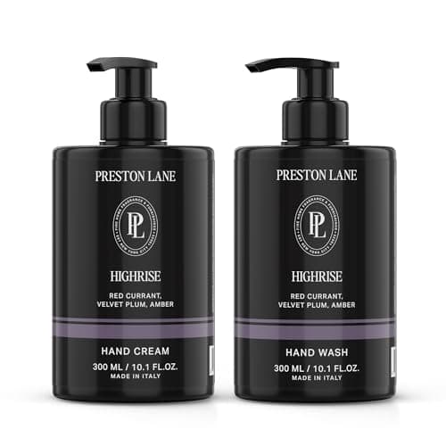 Preston Lane Hand Soap & Lotion Set, Highrise Scent – Hydrating Hand Wash and Moisturizing Hand Cream Duo | Clean Ingredients, Vegan & Cruelty Free Bathroom and Kitchen Essentials Gift Set