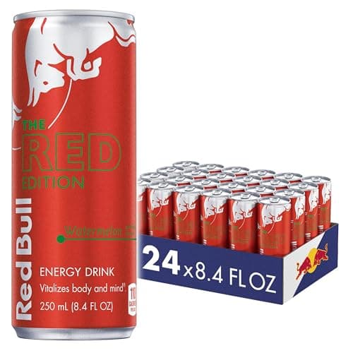 Red Bull Red Edition Watermelon Energy Drink, 8.4 Fl Oz, 24 Cans