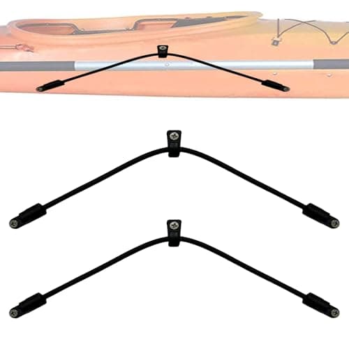Pmsanzay 2 Pack Kayak Bungee Paddle Holder Kayak Paddle Clip Kayak Paddle Keepers Kit for Kayak & Canoe,Fishing Boat - Kayak Rigging Accessory -with Screws