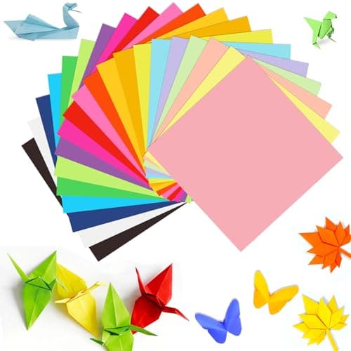 300 Sheets 6" Square Origami Paper, 20 Colors Origami Paper 6x6, Double Sided Color Origami Papers for Beginner, Origami Paper for Arts and Crafts