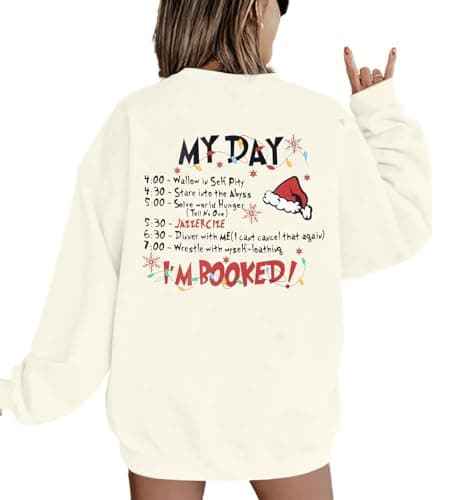 Vilove Merry Christmas Women's Long Sleeve Sweater Top