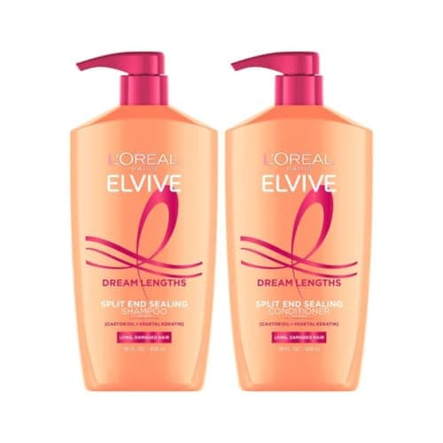 L'Oreal Paris Elvive Dream Lengths Shampoo and Conditioner Kit, Paraben Free, 1 kit