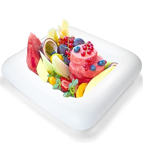 Novelty Place Inflatable Ice Serving Buffet Bar - Salad Food & Drinks Cooler Serving Tray for Summer Party Picnic & Camping (Pack of 1, 24 Inches)