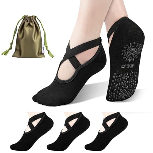 BKP Yoga Socks for Women,Pilates Socks Non Slip Grip Socks Suitable for Ballet,Plasticity,Dance,Home,Training