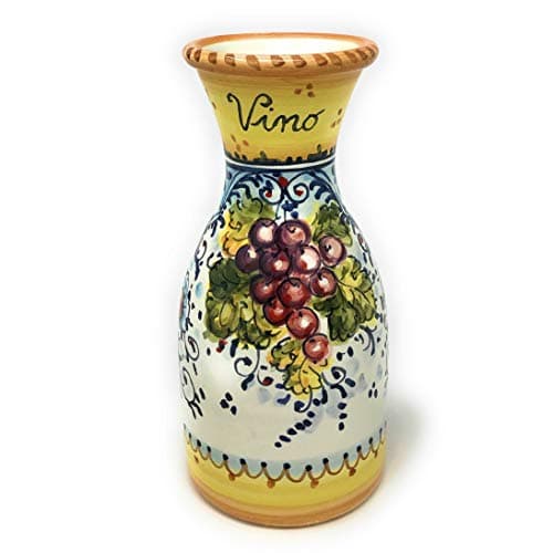 CERAMICHE D'ARTE PARRINI - Italian Ceramic Art Pottery Vase Pitcher gal 0,132 Vino Vine Hand Painted Made in ITALY Tuscan