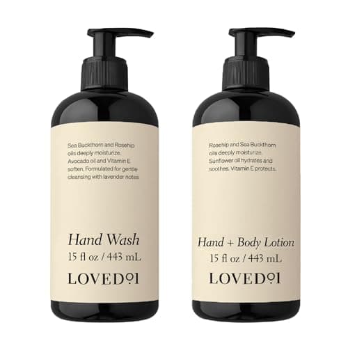 Loved01 Hand Care Duo, Oprah's Favorite Things, Cleansing & Moisturizing Bundle (15 Oz Hand Wash & 15 Oz Hand & Body Lotion)