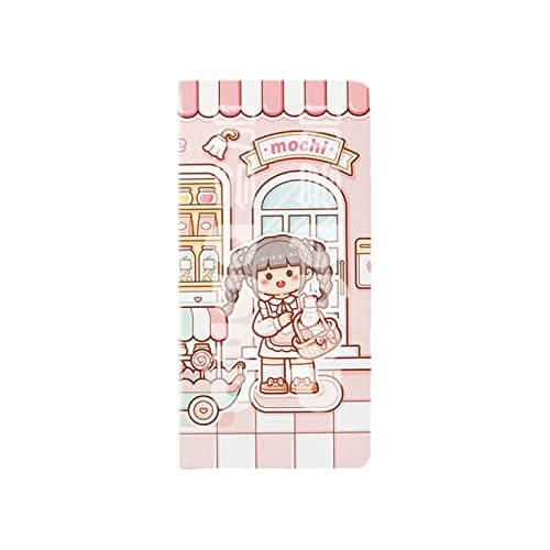 Small mochi weeks hand book checkered inner page hand book grid cute notebook small book simple girl heart cartoon loose-leaf notebook girl diary Korean stationery notepad school supplies