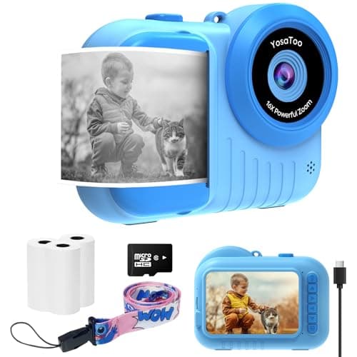 Kids Camera Instant Print 3.5 Inch, Instant Print Camera for Kids Print Photos, Toddler Kids Instant Print Digital Camera, 4 5 6 7 8 9 10 11 12 Year Old Girls Birthday Gift, Boy Girl Toys Age 3-12