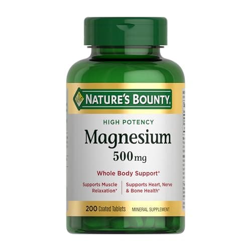 Nature's Bounty Magnesium, Bone and Muscle Health, Whole Body Support, Tablets, 500 Mg, 200 Ct