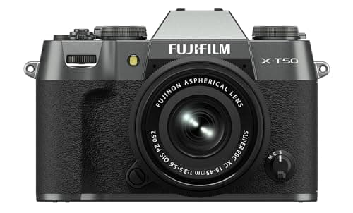 Fujifilm X-T50 Mirrorless Digital Camera XC15-45mmF3.5-5.6 OIS PZ Lens Kit - Charcoal Silver