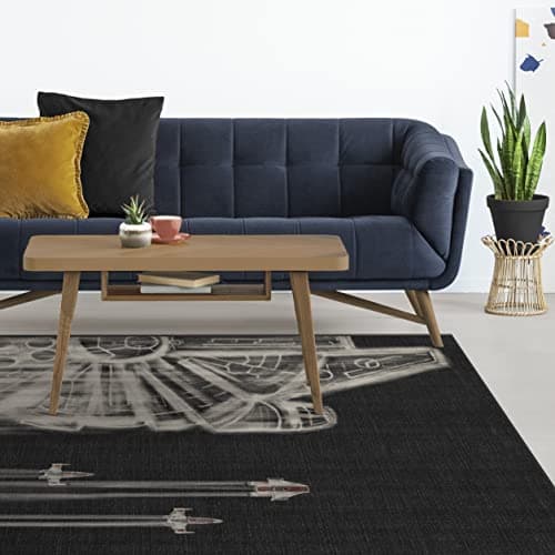 RUGGABLE x Star Wars Washable Area Rug – The Rebellion 5x7, Stain-Resistant, Non-Slip – Medium Machine Washable Rugs for Living Room, Bedroom, Hallway, Entryway & Office–with Standard Pad