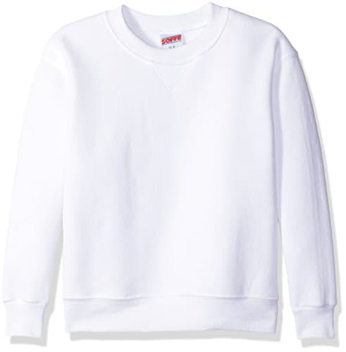 Soffe Boys' Big Heavyweight Sweatshirt, White, Medium