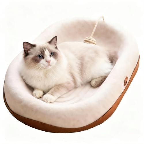 DMZBJ 2 in 1 Cat Scratcher and Bed for Large Cats, Wear-Resistant Felt Cat Scratching Pad & Lounge, Protects Furniture from Scratching, Couch Protector Alternative (with Mochi Balls)