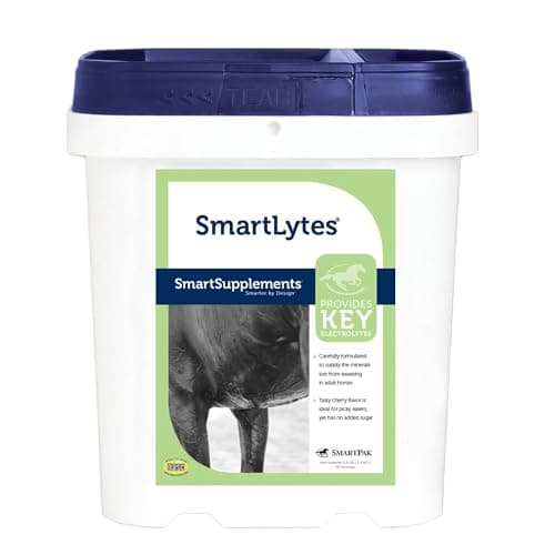 SmartPak SmartLytes Horse Electrolyte Powder Supplement | Encourages Hydration, Replenishes Electrolytes, No Added Sugar, Cherry Flavor, 56 Servings, 3.5 lb Bucket