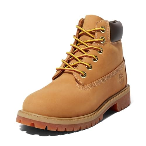 Timberland Youth Premium 6 Inch Lace Up Waterproof Boot, Wheat-NEW 2024, 3 Medium