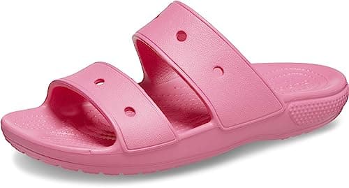 Crocs Unisex Classic Sandals Slide, Hyper Pink, Numeric_7 US Men