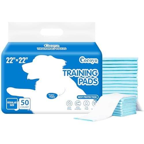 COCOYO Best Value 22"x22" Dog Training Pads 50 Count | Dog Pee Pads | Super Absorbent Puppy Pads,White