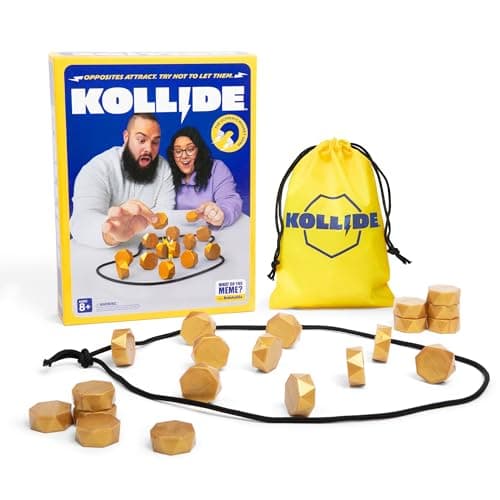Kollide by Relatable, Exciting Magnetic Game for Family Game Night, Great Fun Games for Kids, Includes 1 Rope, 20 Magnets, and Instructions, Perfect Stocking Stuffers, Holiday Activities for Kids