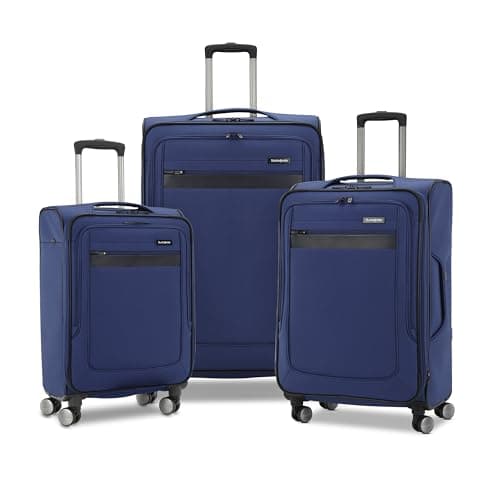 Samsonite Ascella 3.0 Softside Expandable Luggage with Spinner Wheels, Sapphire Blue, 3PC SET (CO/MED/LG)