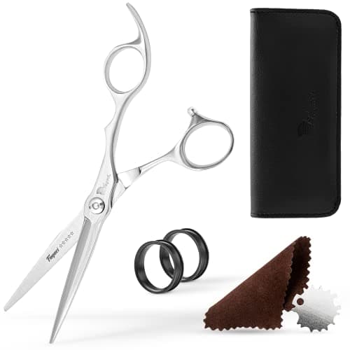 Fagaci Professional Hair Scissors 6' Razor Sharp Blades, Fine Cutting ATS314 Steel Hair Cutting Scissors