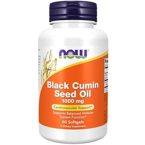 NOW Foods Supplements, Black Cumin Seed Oil, 1,000 mg, Cardiovascular Support*, 60 Softgels