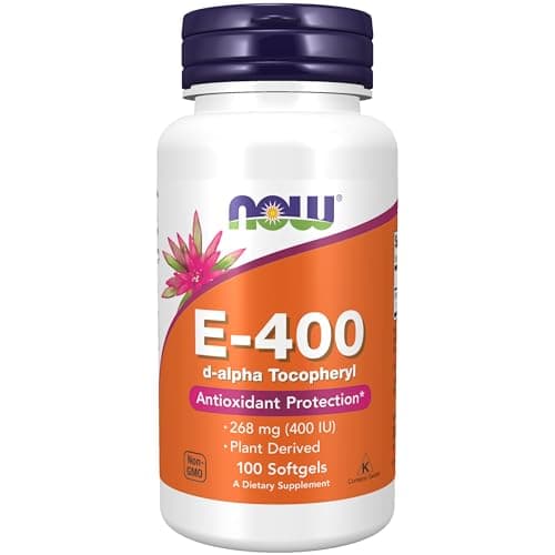 NOW Supplements, Vitamin E-400 IU, D-Alpha Tocopheryl, Antioxidant Protection, Softgels, 100 Count (Pack of 1)