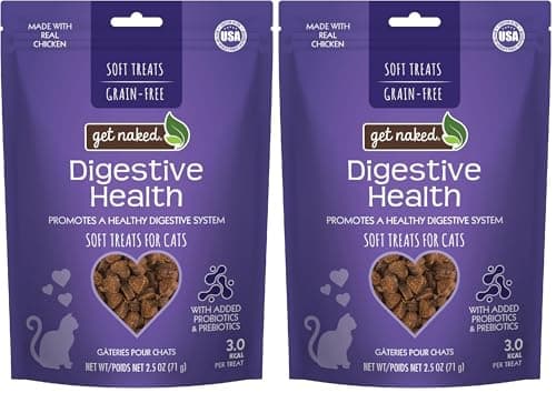 Get Naked 1 Pouch Furball Relief Soft Treats for Cats, 2.5 Oz(Pack of 2)