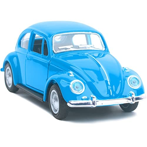 Berry President 1967 Classic Beetle Bug Vintage 1/32 Scale Diecast Metal Pull Back Car Model Toy for Gift/Kids (Blue)